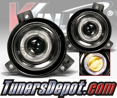 WINJET® Halo Projector Fog Light Kit (Smoke) - 01-03 Ford Ranger (New Install Only)