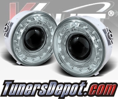 WINJET® Halo Projector Fog Light Kit (Smoke) - 06-08 Ford F-150 F150 (New Install Only)