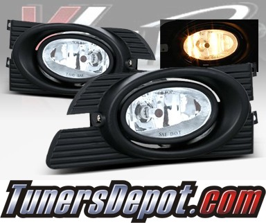 WINJET® OEM Style Fog Light Kit (Clear) - 01-02 Honda Accord 4dr