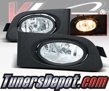 WINJET® OEM Style Fog Light Kit (Clear) - 01-03 Honda Civic 2/4dr
