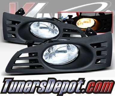 WINJET® OEM Style Fog Light Kit (Clear) - 03-05 Honda Accord 2dr