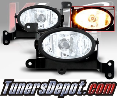 WINJET® OEM Style Fog Light Kit (Clear) - 06-07 Honda Civic 2dr