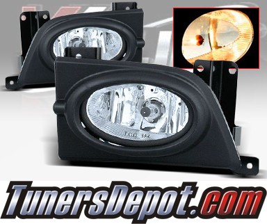 WINJET® OEM Style Fog Light Kit (Clear) - 06-07 Honda Civic 4dr
