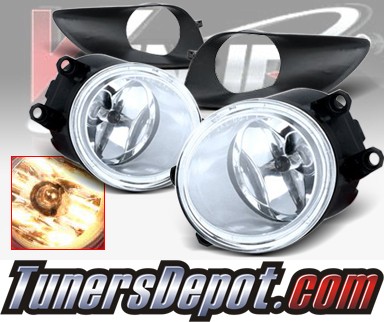 WINJET® OEM Style Fog Light Kit (Clear) - 06-08 Toyota Yaris 4dr Sedan