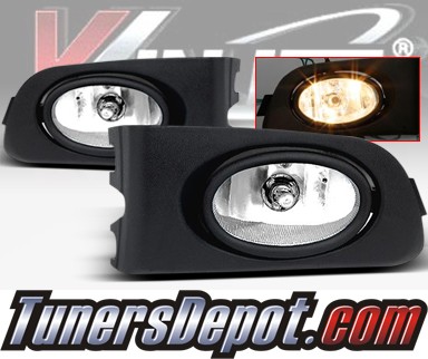 WINJET® OEM Style Fog Light Kit (Smoke) - 01-03 Honda Civic 2/4dr