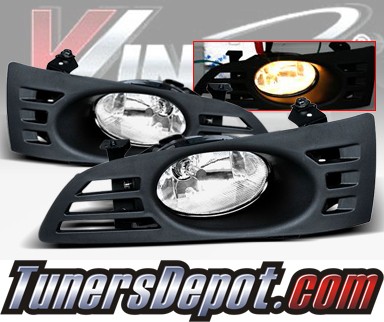 WINJET® OEM Style Fog Light Kit (Smoke) - 03-05 Honda Accord 2dr