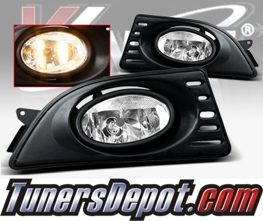WINJET® OEM Style Fog Light Kit (Smoke) - 05-07 Acura RSX RS-X