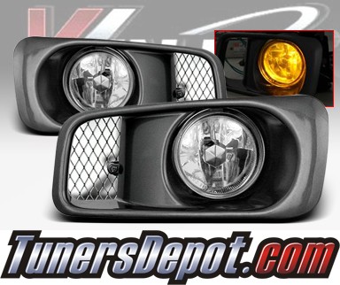 WINJET® OEM Style Fog Light Kit (Smoke) - 99-00 Honda Civic Si & Type R