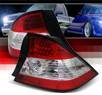 Sonar® LED Tail Lights (Red/Clear) - 04-05 Honda Civic 2dr.