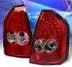Sonar® LED Tail Lights (Red/Clear) - 05-07 Chrysler 300C