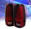 Sonar® LED Tail Lights (Red/Clear) - 99-06 Chevy Silverado Dualie