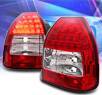 Sonar® LED Tail Lights (Red/Clear) - 96-00 Honda Civic 3dr.