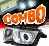 HID Xenon + Sonar® CCFL Halo Projector Headlights - 10-13 Chevy Camaro