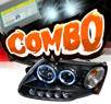 HID Xenon + Sonar® CCFL Halo Projector Headlights (Black) - 97-03 Ford F150 F-150