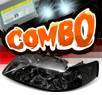 HID Xenon + Sonar® Halo Projector Headlights (Smoke) - 99-04 Ford Mustang
