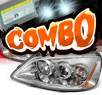 HID Xenon + Sonar® CCFL Halo Projector Headlights - 01-03 Honda Civic 2/4dr