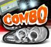 HID Xenon + Sonar® LED Halo Projector Headlights - 92-96 Mazda MX3 MX-3