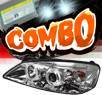 HID Xenon + Sonar® LED CCFL Halo Projector Headlights - 05-08 Pontiac G6 2⁄4dr