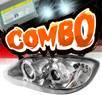 HID Xenon + Sonar® LED CCFL Halo Projector Headlights - 03-08 Toyota Corolla