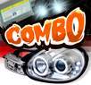 HID Xenon + Sonar® Halo Projector Headlights - 00-02 Dodge Neon