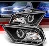 Sonar® LED Halo Projector Headlights (Black) - 10-12 Ford Mustang (w/o Stock HID)