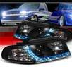 Sonar® DRL LED Projector Headlights (Black) - 95-98 Audi S4