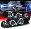 Sonar® Halo Projector Headlights (Black) - 97-00 BMW 528i E39