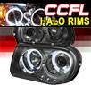 Sonar® LED CCFL Halo Projector Headlights (Smoke) - 05-10 Chrysler 300C