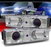 Sonar® Projector Headlights (Chrome) - 88-98 Chevy Full Size Pickup