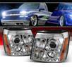 Sonar® LED Halo Projector Headlights (Chrome) - 02-06 Cadillac Escalade (w/o Stock HID)