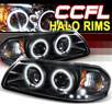 Sonar® CCFL Halo Projector Headlights (Black) - 00-05 Chevy Impala