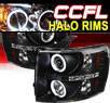 Sonar® LED CCFL Halo Projector Headlights (Black) - 07-13 Chevy Silverado
