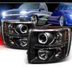 Sonar® Halo Projector Headlights (Black) - 07-13 Chevy Silverado
