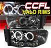 Sonar® LED CCFL Halo Projector Headlights (Smoke) - 03-05 Dodge Ram Pickup