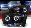 Sonar® LED Halo Projector Headlights (Black) - 06-08 Dodge Ram Pickup