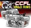 Sonar® LED CCFL Halo Projector Headlights - 04-08 Ford F150 F-150 w/ Amber Reflector