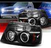 Sonar® LED Halo Projector Headlights (Black) - 04-08 Ford F150 F-150 w/ Amber Reflector
