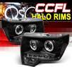 Sonar® LED CCFL Halo Projector Headlights (Black) - 09-14 Ford F150 F-150