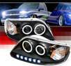 Sonar® 1 pc Halo Projector Headlights (Black) - 97-02 Ford Expedition