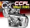 Sonar® LED CCFL Halo Projector Headlights - 05-07 Ford F-250 F250