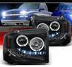 Sonar® LED Halo Projector Headlights (Black) - 05-07 Ford F450 F-450 Super Duty