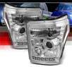 Sonar® LED Halo Projector Headlights (Chrome) - 11-16 Ford F-350 F350 Super Duty