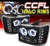 Sonar® LED CCFL Halo Projector Headlights (Black) - 07-13 GMC Sierra (Incl. Denali & Hybrid)
