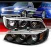 Sonar® Halo Projector Headlights (Black) - 94-97 Honda Accord w/ Amber Reflector