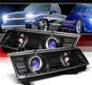 Sonar® Halo Projector Headlights (Black) - 92-96 Honda Prelude