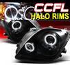Sonar® CCFL Halo Projector Headlights (Black) - 97-01 Honda Prelude