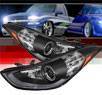 Sonar® DRL LED Halo Projector Headlights (Black) - 11-13 Hyundai Elantra