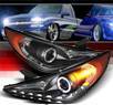 Sonar® DRL LED Halo Projector Headlights (Black) - 11-14 Hyundai Sonata