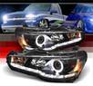 Sonar® DRL LED Halo Projector Headlights (Black) - 08-13 Mitsubishi Lancer Evolution EVO X (w/o Stock HID)