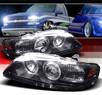 Sonar® Halo Projector Headlights (Black) - 00-03 Nissan Sentra